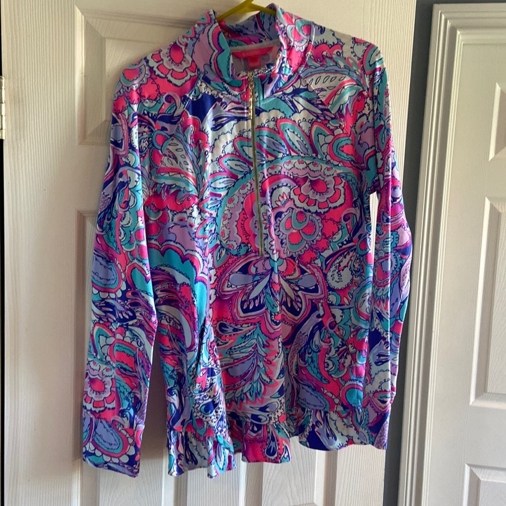 Lilly Pulitzer half zip sweatshirt with front pocket